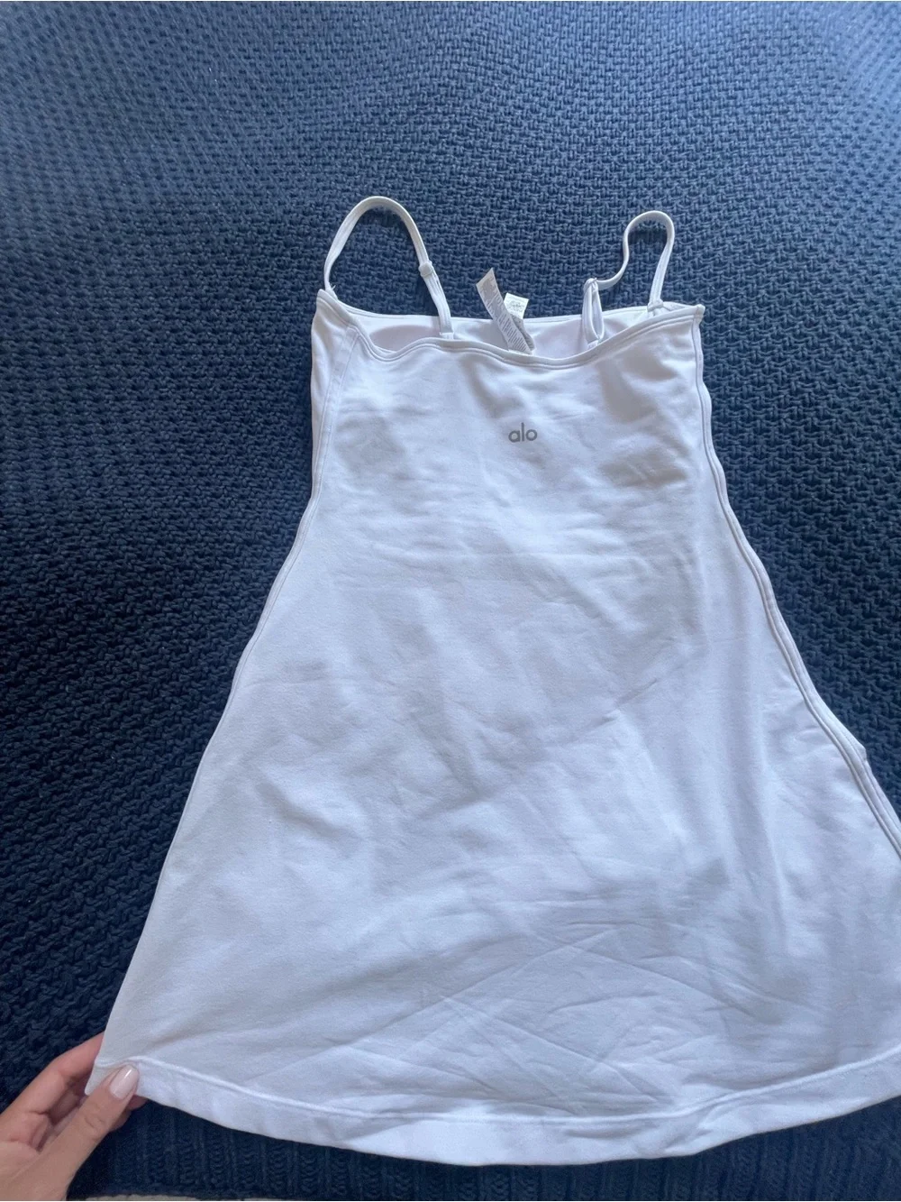ALO Yoga White Mini Skort with Built-In Shorts
